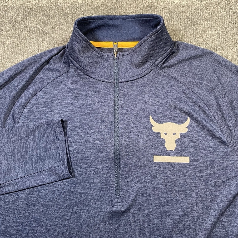 Under Armour Project Rock Tech 1/4 Zip Long Sleeve Pullover Mens M Lightweight